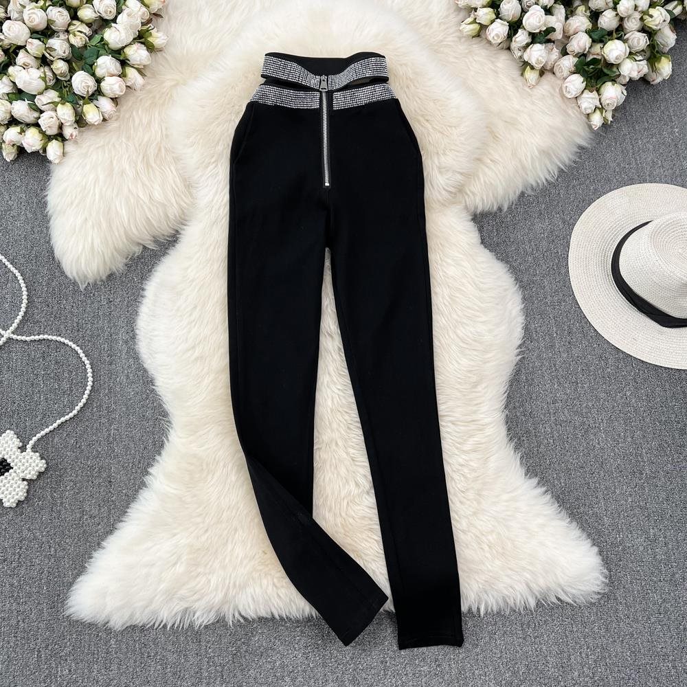 High Waist Slim Fit Black Pants – Elegant Women Trousers