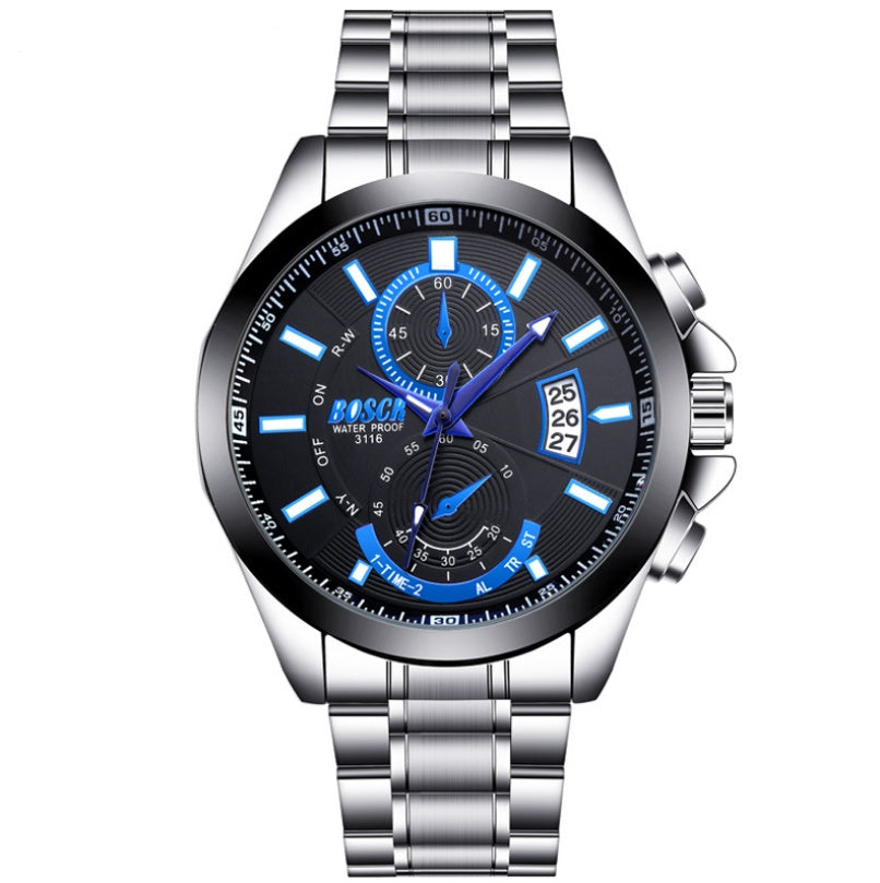 Men’s Sport Luxury Watch – Waterproof Stainless Steel Quartz