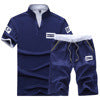 Men Casual Summer Set V-Neck Shirt & Shorts