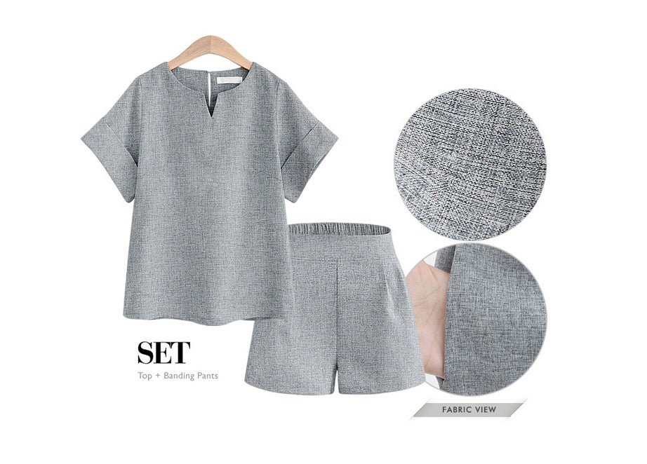Casual Summer Two-Piece Set – T-Shirt & Shorts Women Outfit (Plus Size Available)
