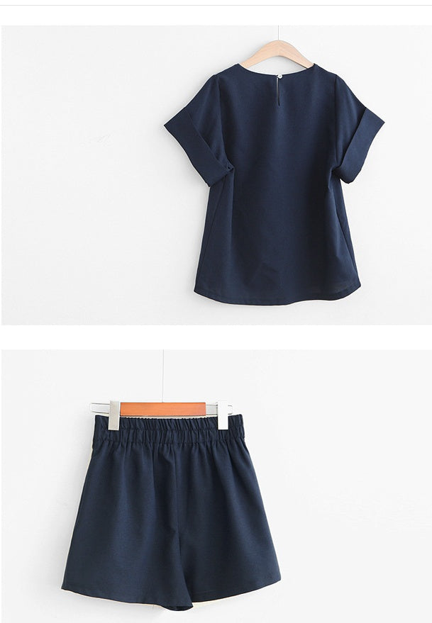 Casual Summer Two-Piece Set – T-Shirt & Shorts Women Outfit (Plus Size Available)