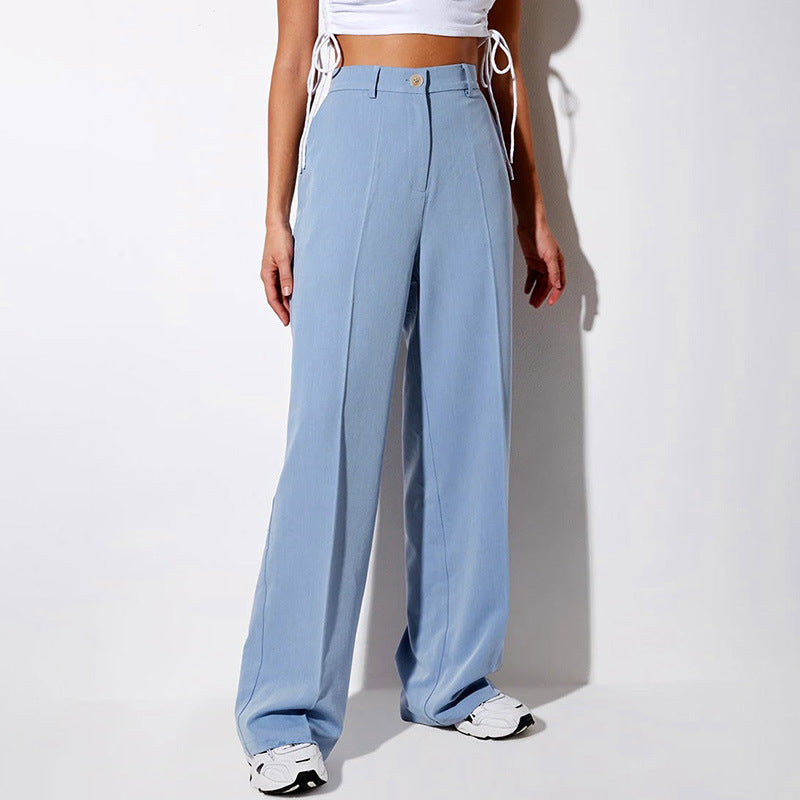 High Waist Wide Leg Pants – Elegant Loose Fit Women Trousers