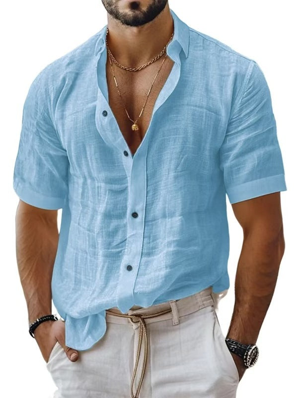 Men Linen Summer Shirt – Slim Fit Casual