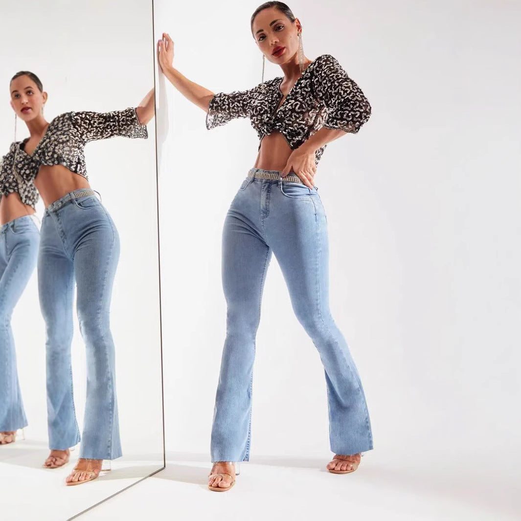 Flare Jeans Women – High Waist Slim Fit Stretch Denim