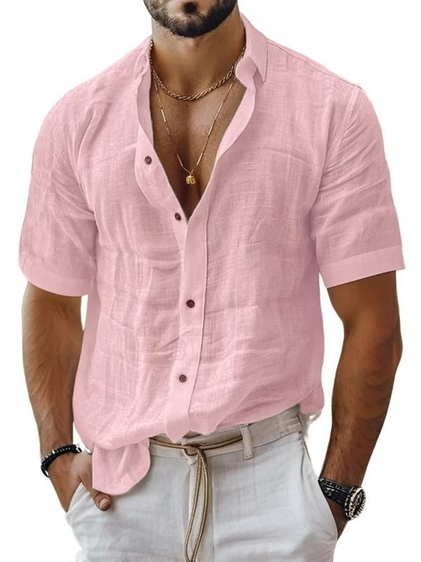 Men Linen Summer Shirt – Slim Fit Casual