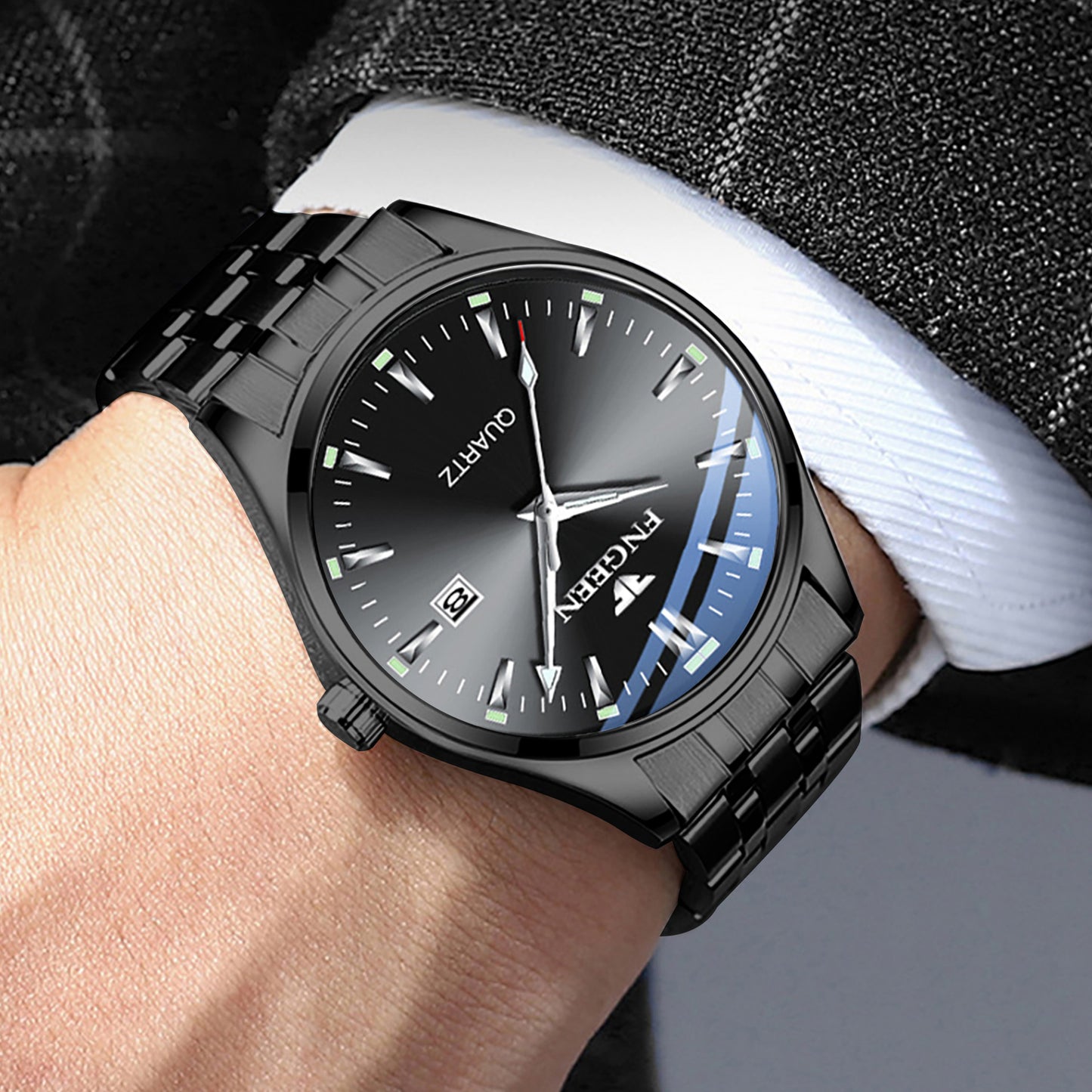 Minimalist Men’s Watch – Elegant Stainless Steel Quartz Watch
