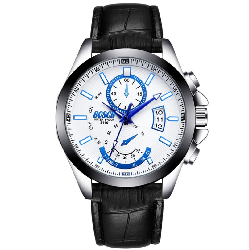 Men’s Sport Luxury Watch – Waterproof Stainless Steel Quartz