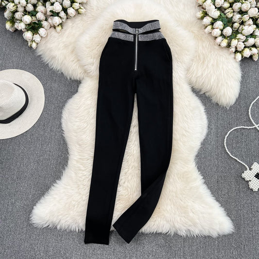 High Waist Slim Fit Black Pants – Elegant Women Trousers