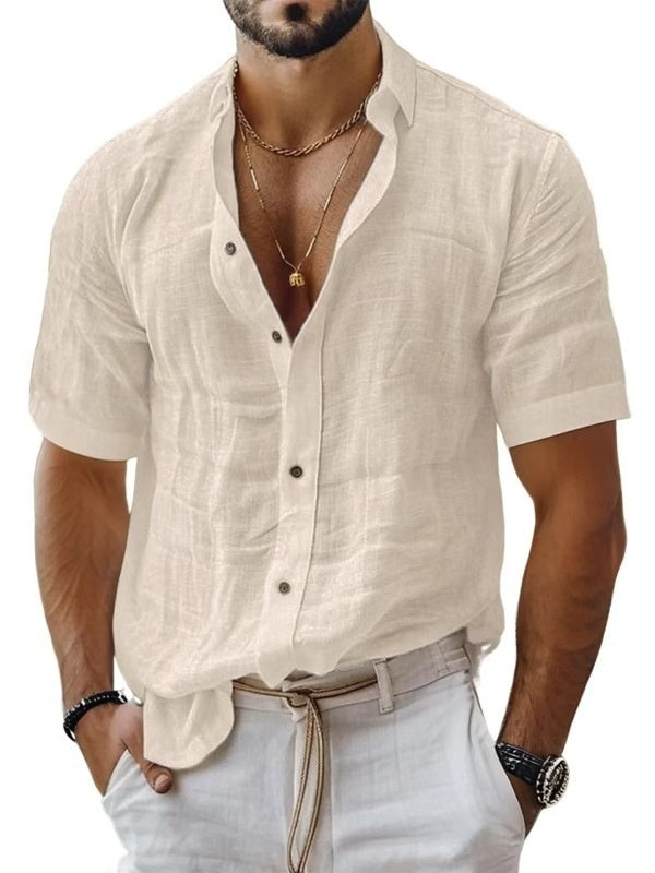 Men Linen Summer Shirt – Slim Fit Casual