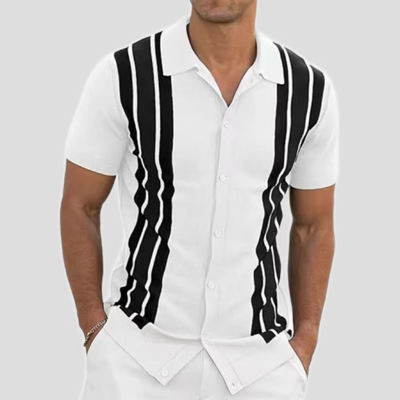 Men's Slim Fit Short Sleeve Shirt-Summer Style