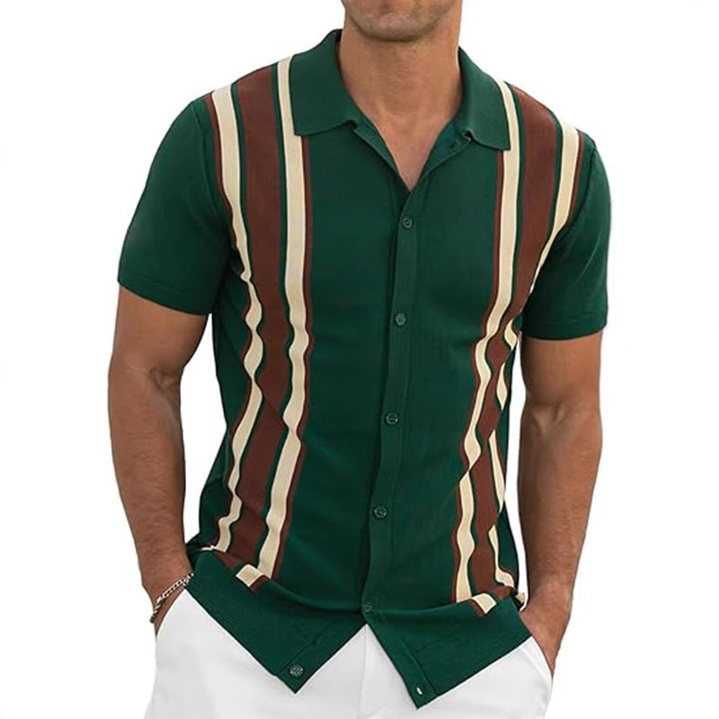 Men's Slim Fit Short Sleeve Shirt-Summer Style