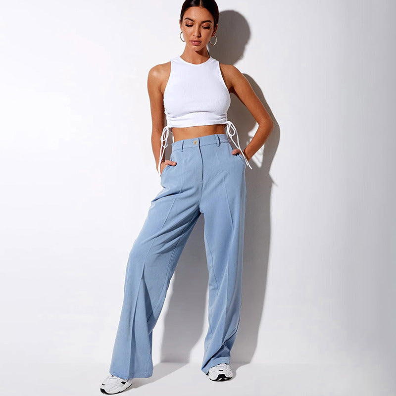 High Waist Wide Leg Pants – Elegant Loose Fit Women Trousers