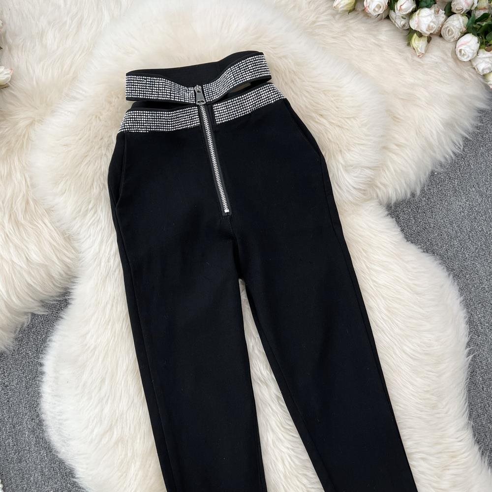 High Waist Slim Fit Black Pants – Elegant Women Trousers