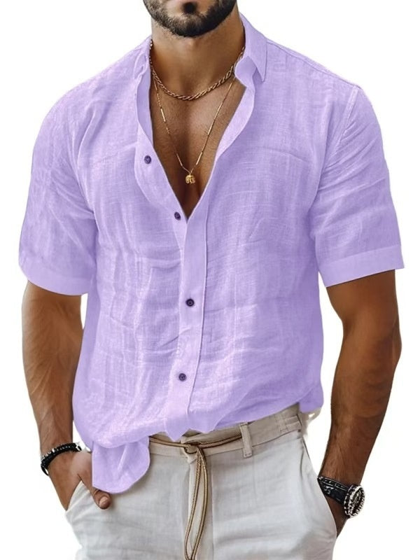 Men Linen Summer Shirt – Slim Fit Casual