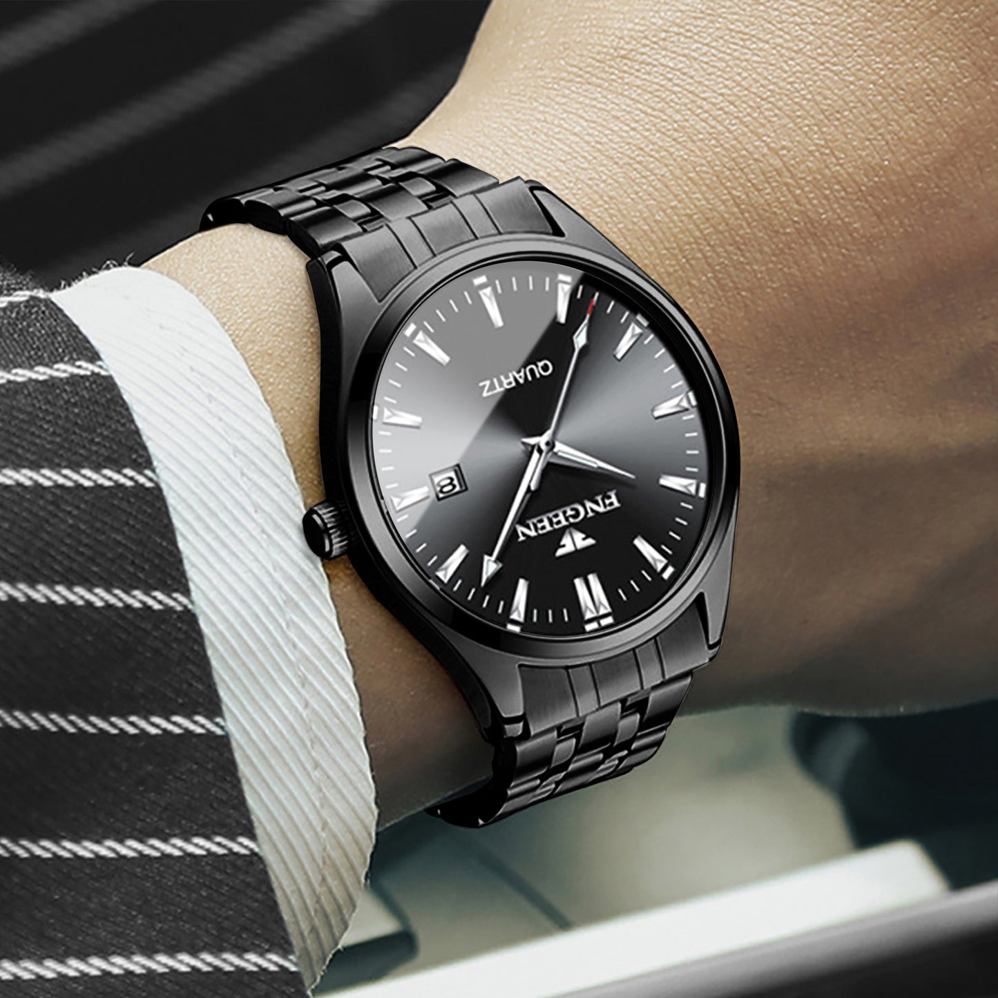 Minimalist Men’s Watch – Elegant Stainless Steel Quartz Watch