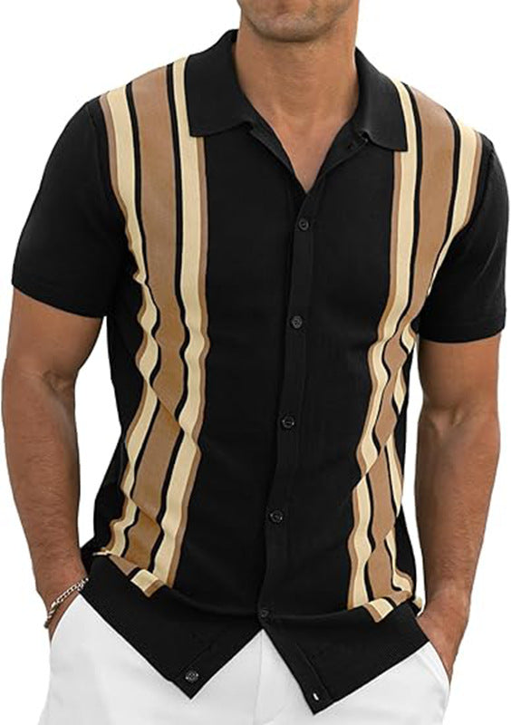 Men's Slim Fit Short Sleeve Shirt-Summer Style